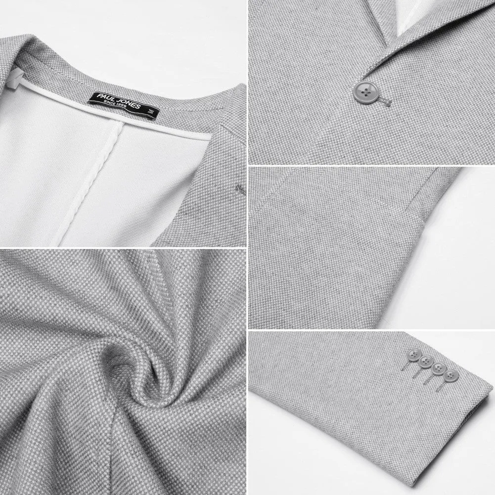 Men's Casual Knit Blazer Suit Jackets Two Button Lightweight Unlined Sport Coat sold by Paul Jones product image thumbnail 4