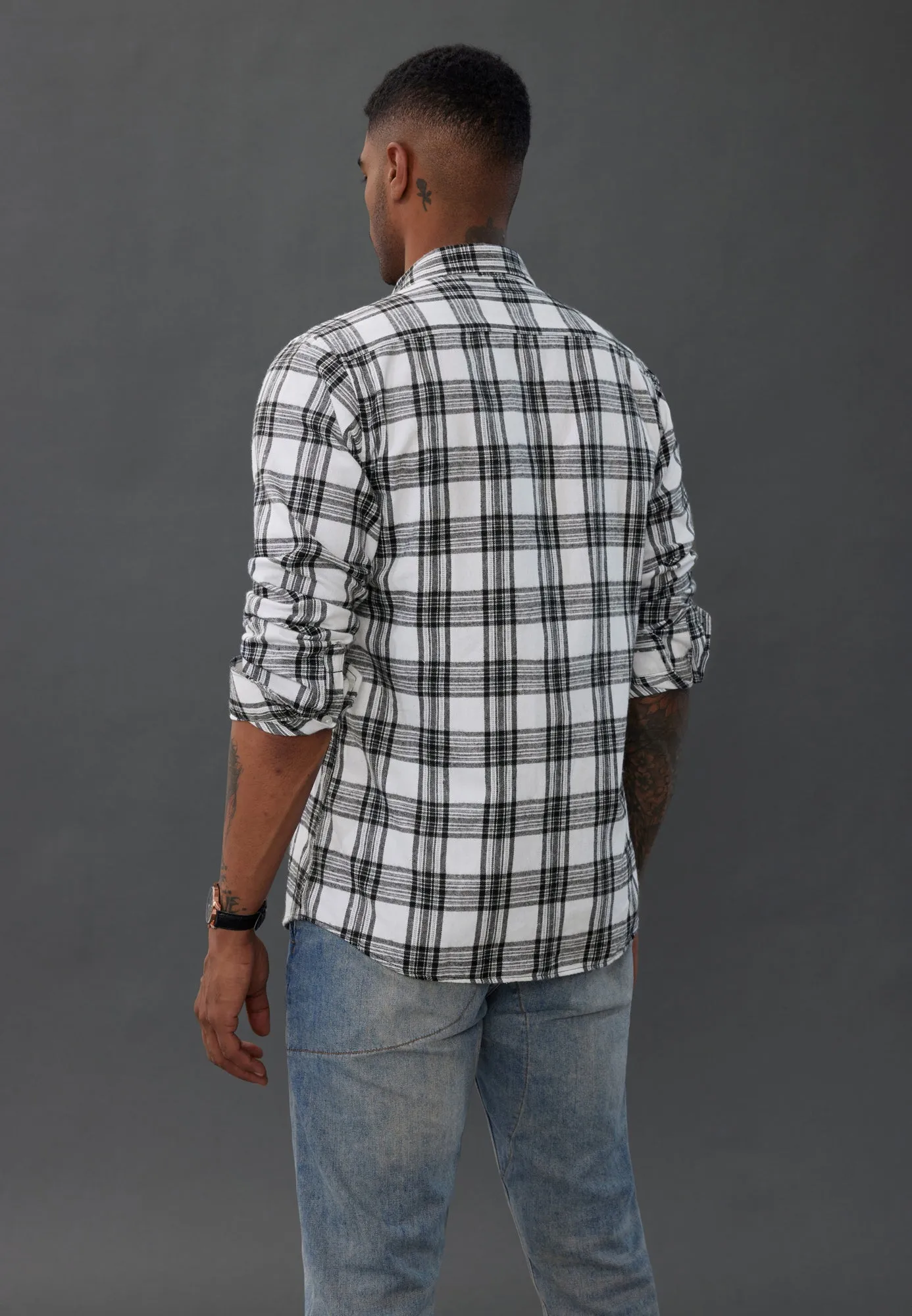 Mens Flannel Button Down Shirts Plaid Casual Regular Fit Long Sleeve Cardigans Shirt sold by Paul Jones product image thumbnail 5