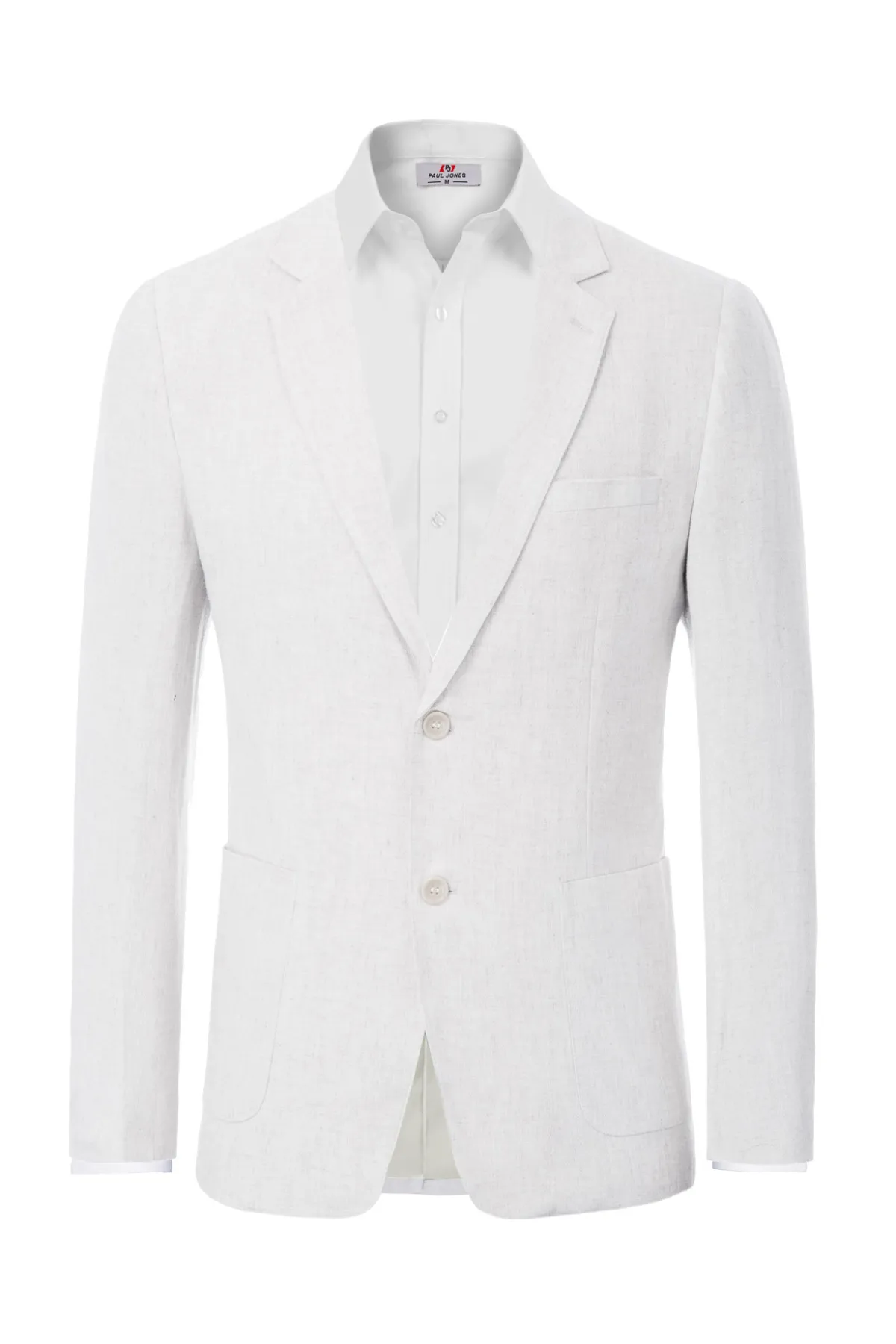 Men's Casual Slim Fit Linen Jacket Lightweight Two Buttons Blazer Sport Coat sold by Paul Jones product image thumbnail 3