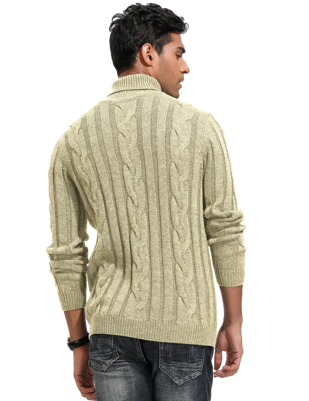 Men's Casual Turtleneck Sweaters Cable Knit Thermal Pullover Sweater sold by Paul Jones product image thumbnail 5