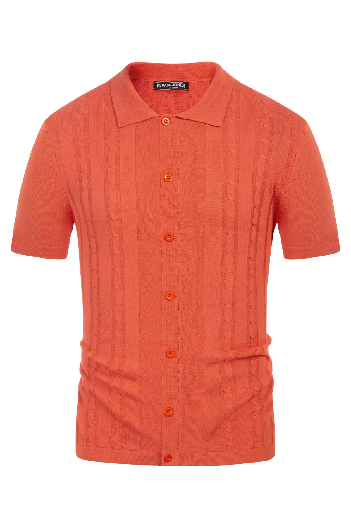 Mens Knit Polo Shirts Vintage Striped Button Down Knitted Golf Cardigans Shirts sold by Paul Jones product image thumbnail 3