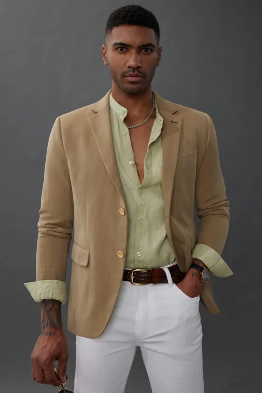 Mens Blazer Jacket Leisure Herringbone Suit Jacket Two Buttons Sports Coats for Wedding sold by Paul Jones