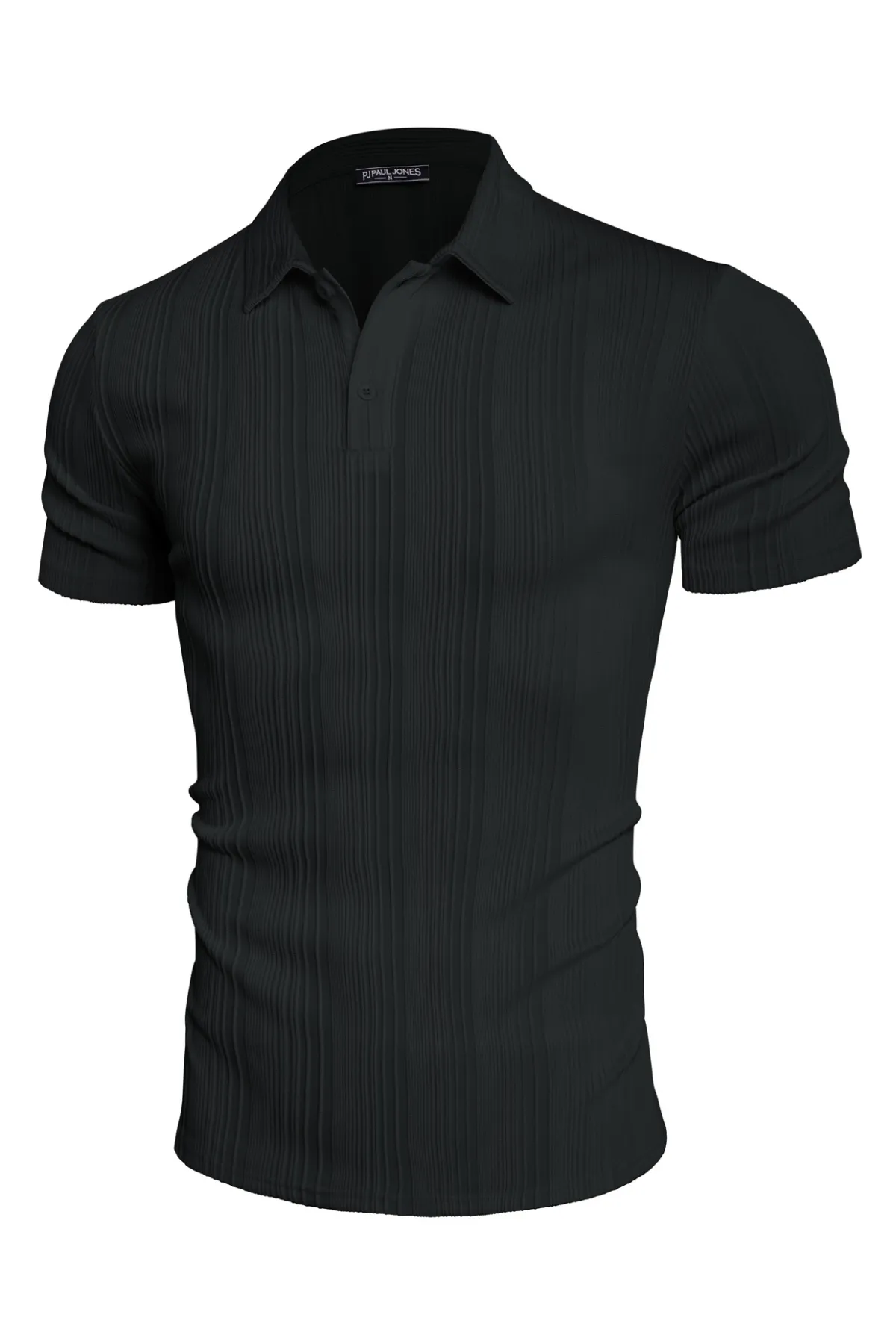Mens Textured Knit Polo Shirts Regular Fit Stretchy Golf Shirts sold by Paul Jones product image thumbnail 3