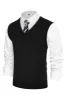 Men's Sweater Vest Wool Blended Knitted Vest Sweaters V-Neck Sleeveless Pullover Vest sold by Paul Jones