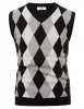 Men's Argyle Sweater Vest Knitted Casual V-Neck Pullover Vest sold by Paul Jones