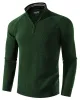 Men's Quarter Zip Sweater Casual Mock Neck Pullover Slim Fit Knit Polo Sweater sold by Paul Jones