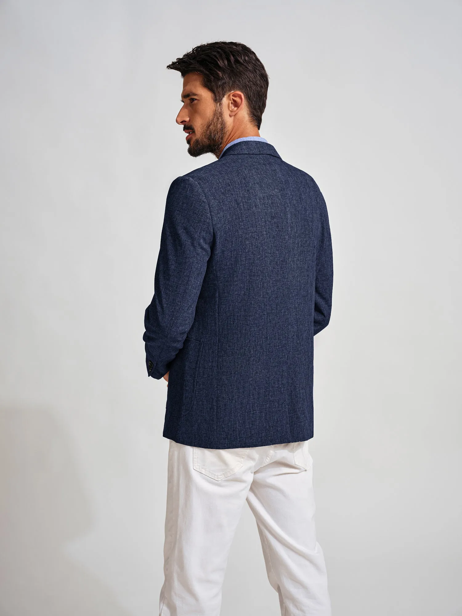 Men Basic Blazer Coat Casual Notch Lapel Two-Button Suit Coat sold by Paul Jones product image thumbnail 5