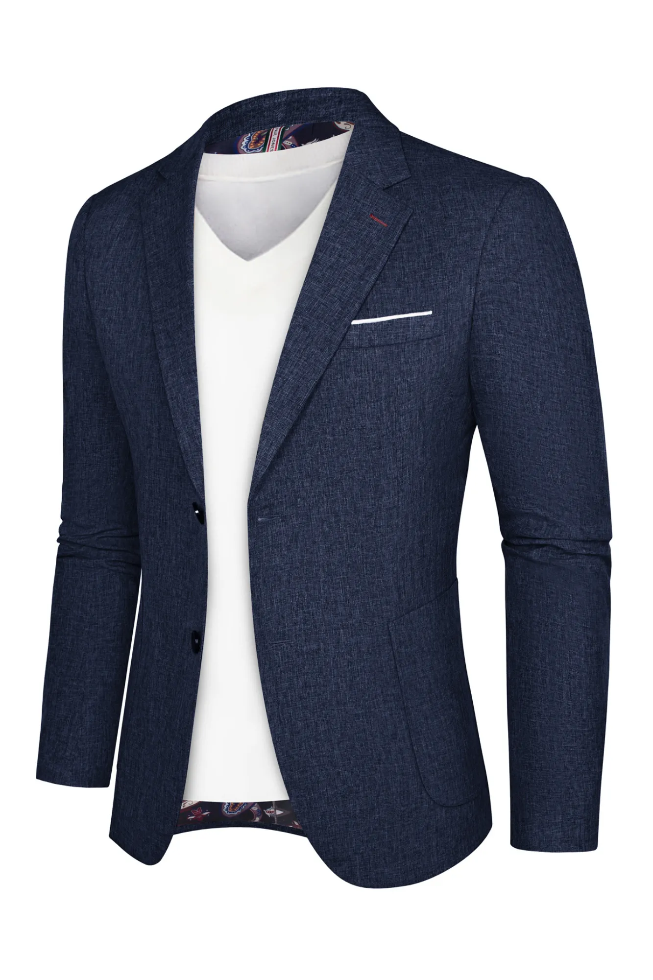 Men Basic Blazer Coat Casual Notch Lapel Two-Button Suit Coat sold by Paul Jones product image thumbnail 3