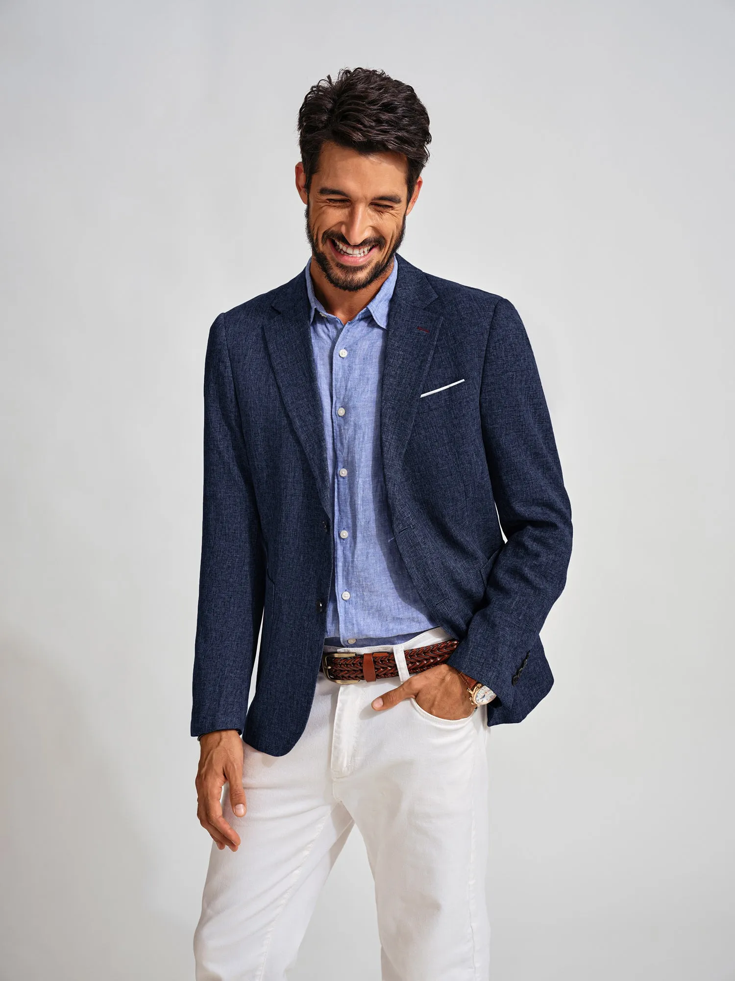 Men Basic Blazer Coat Casual Notch Lapel Two-Button Suit Coat sold by Paul Jones product image thumbnail 4