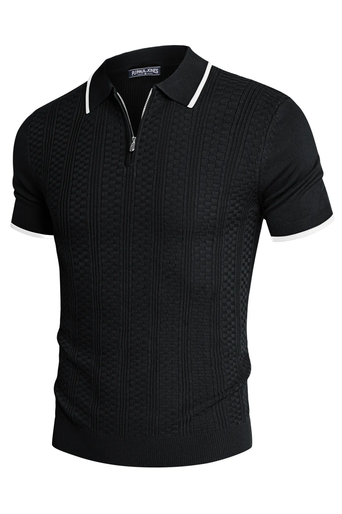 Mens Vintage Polo Shirts Texture Pattern Knit Golf Polo Shirts sold by Paul Jones product image thumbnail 3