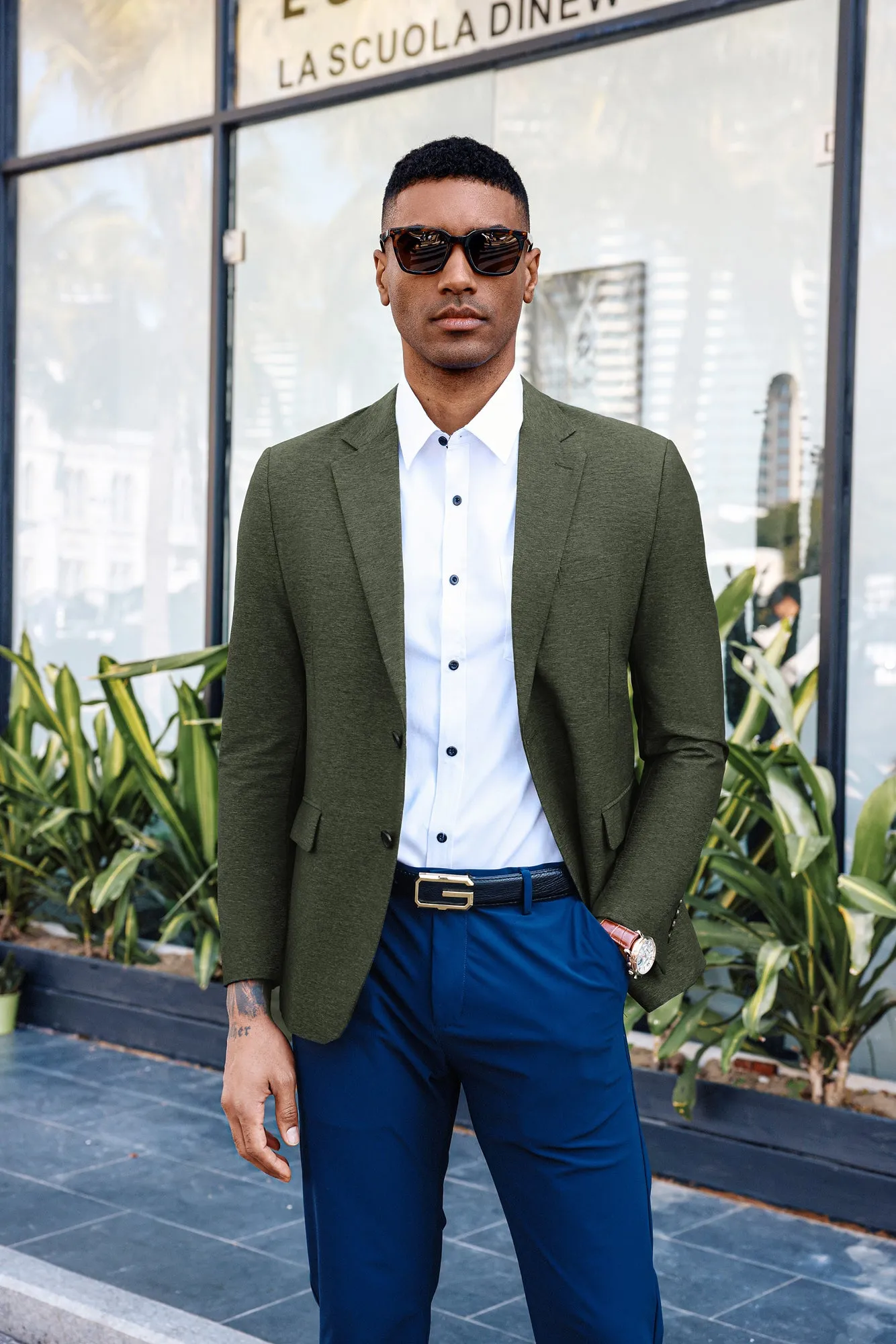Mens Lightweight Blazer Casual Solid Color Sports Coat Slim Fit One Button Suit Jackets For Wedding Party Date(Red,Medium