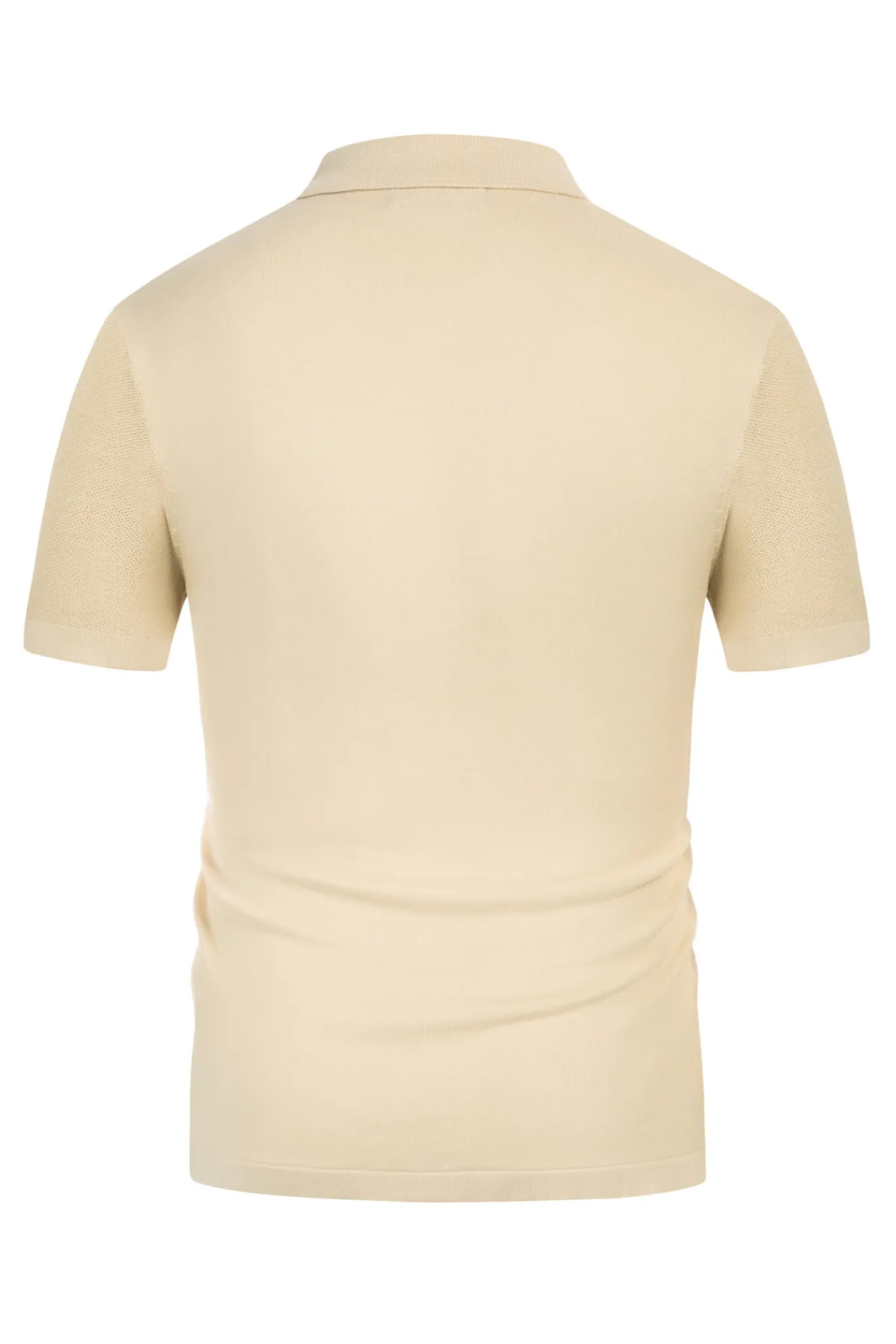 Men's Polo Shirts Breathable Knit Cardigans Shirts Vintage Knitted Shirt Short Sleeve Hollowed Out Casual Clothing sold by Paul Jones product image thumbnail 4