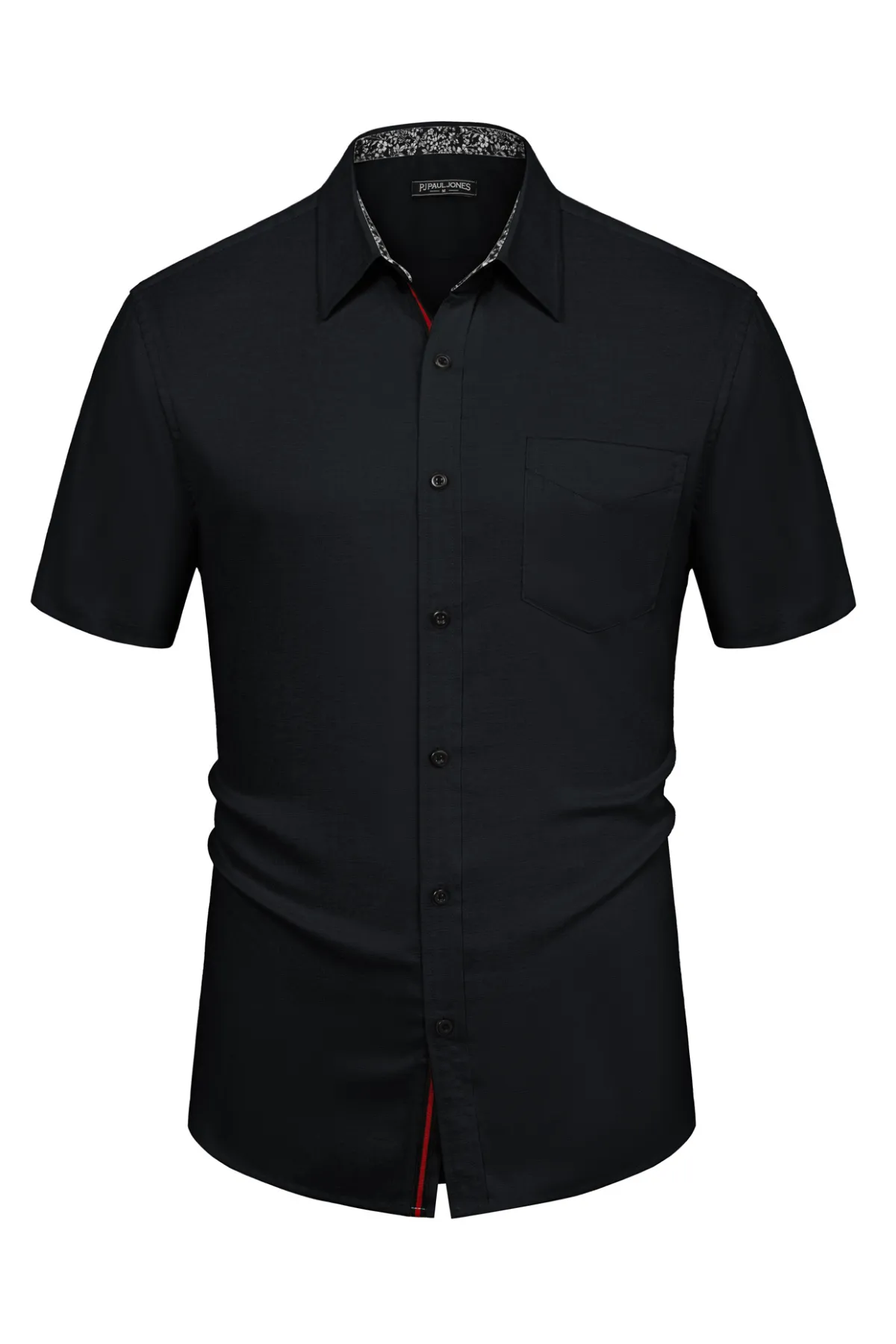 Men Basic Shirt Casual Short Sleeve Classic Collar Button-up Tops sold by Paul Jones product image thumbnail 3