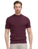 Mens Mock Turtleneck Knit Pullover Sweater Short Sleeve Solid Knitwear Sweaters sold by Paul Jones