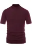 Mens Mock Turtleneck Knit Pullover Sweater Short Sleeve Solid Knitwear Sweaters sold by Paul Jones