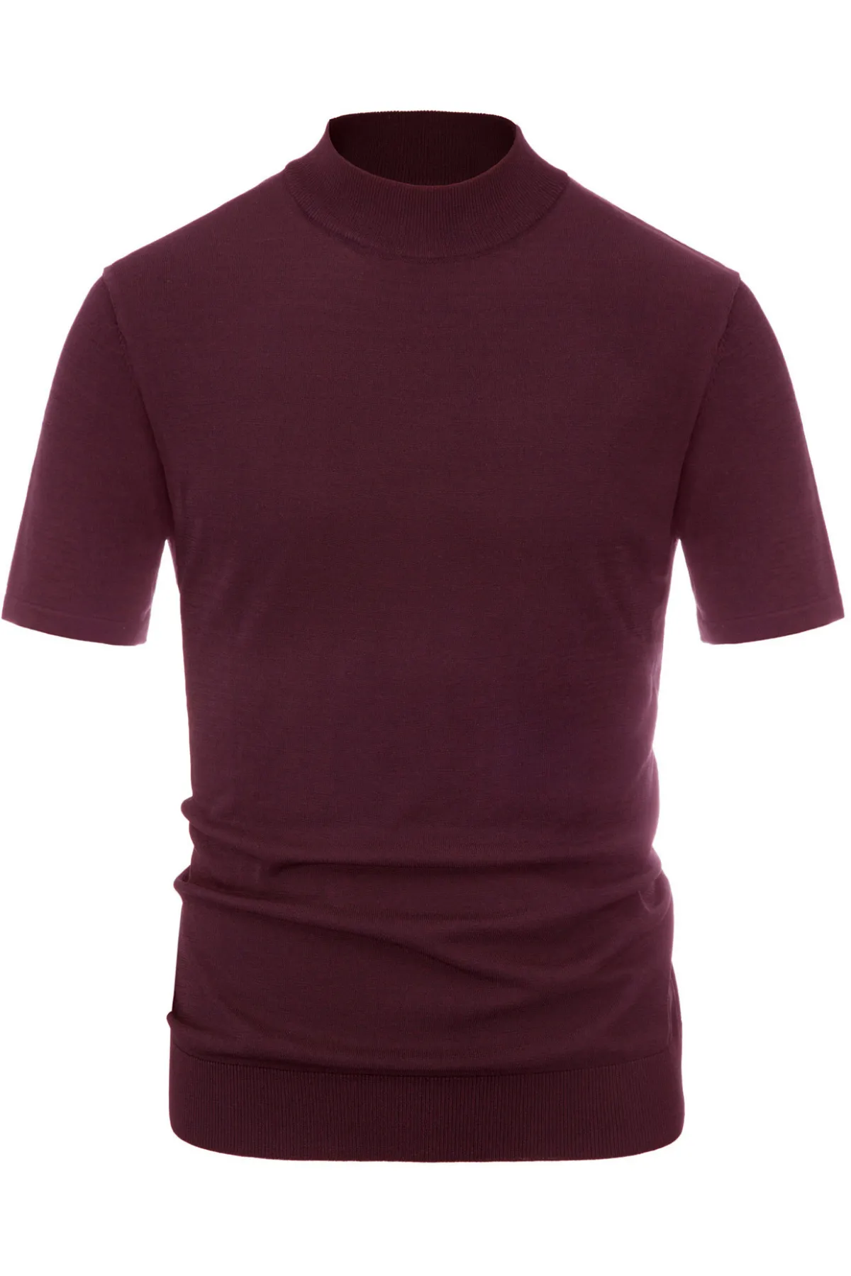 Mens Mock Turtleneck Knit Pullover Sweater Short Sleeve Solid Knitwear Sweaters sold by Paul Jones product image thumbnail 3