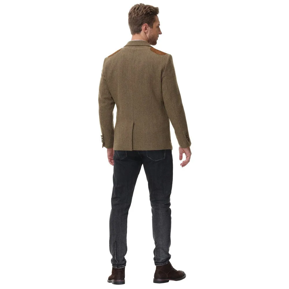 Pj Paul Jones Mens British Wool Blend Suit Two Button Blazer Patchwork Tweed Sport Coats sold by Paul Jones product image thumbnail 4