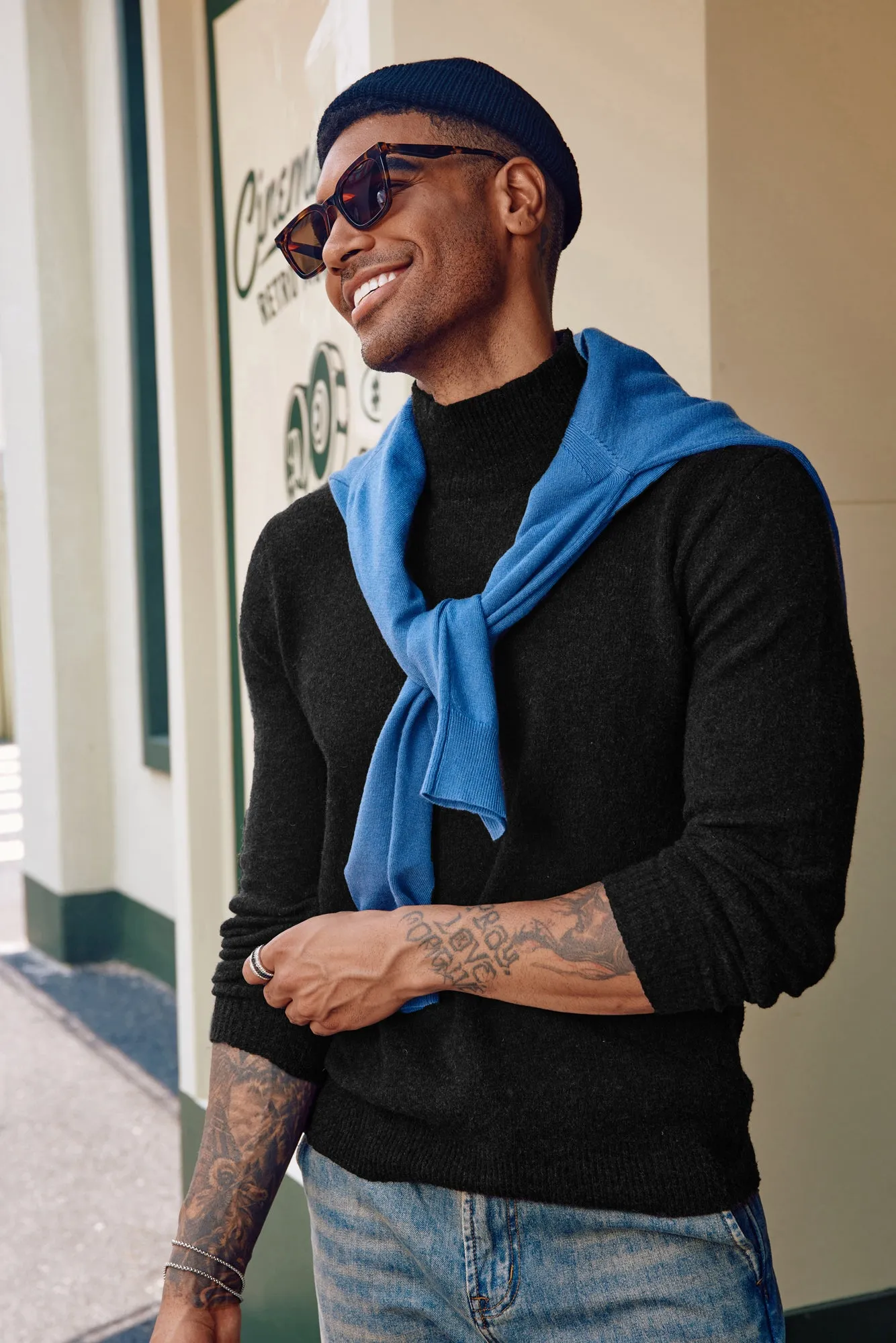 Men's Mock Turtleneck Sweater Long Sleeve Under Wool Blend Pullover Sweaters sold by Paul Jones product image thumbnail 5