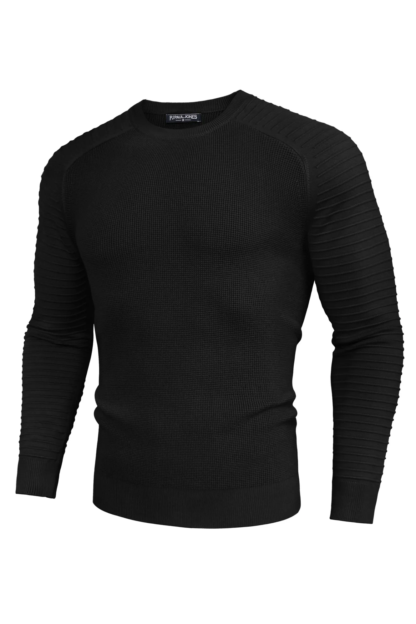 Men Textured Sweater Long Raglan Sleeve Crew Neck Pullover Knitwear sold by Paul Jones product image thumbnail 3
