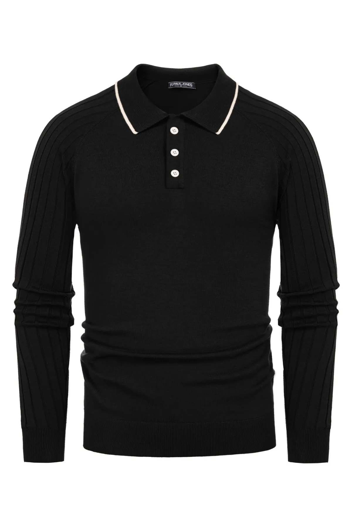 Men's Pullover Sweater Casual Raglan Sleeves Knit Polo Sweater sold by Paul Jones product image thumbnail 3