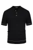 Mens Knitted Polo Shirts Short Sleeve Textured Pullover Golf Polo Casual T Shirts sold by Paul Jones