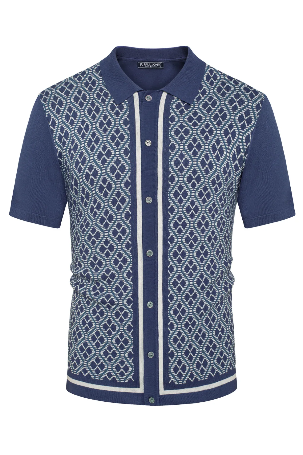 Men's Polo Shirts 70s Vintage Shirts Contrast Knitted Polo Cardigan Shirts sold by Paul Jones product image thumbnail 3