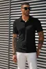 Men's Knit Polo Shirts Short Sleeve Casual Button Up Shirts Solid Collared Golf Shirts Tops sold by Paul Jones