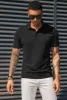 Men's Knit Polo Shirts Short Sleeve Casual Button Up Shirts Solid Collared Golf Shirts Tops sold by Paul Jones