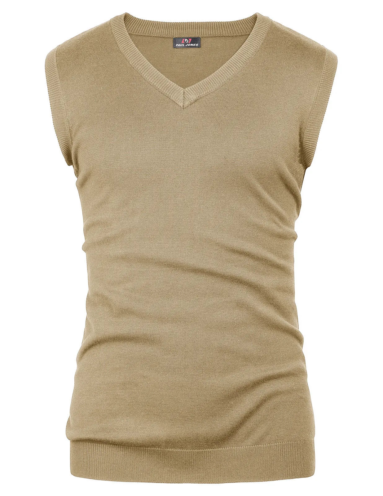 Mens V-Neck Knitted Sweater Vest Solid Plain Sleeveless Pullover Knitwear sold by Paul Jones product image thumbnail 5