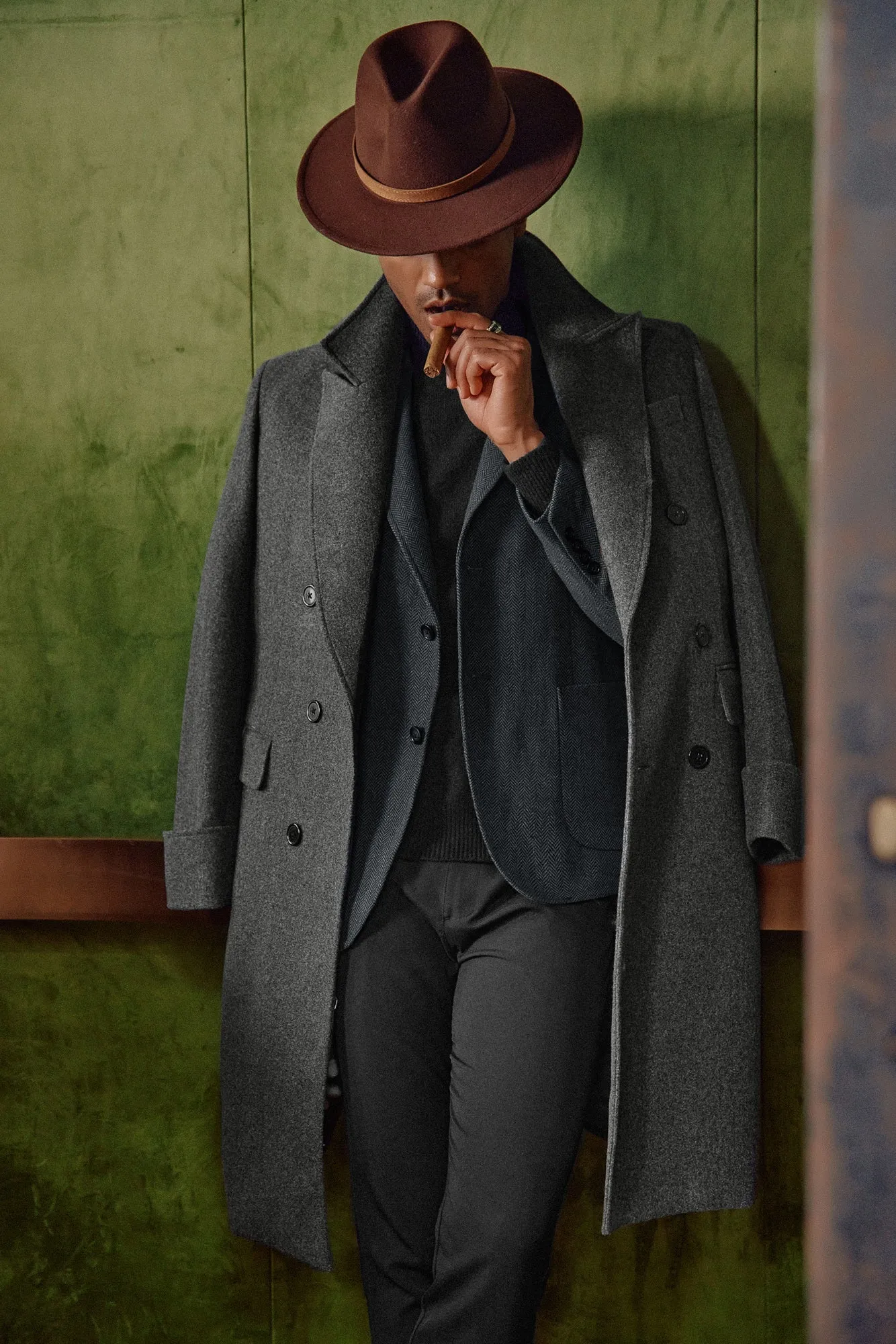 Men's Double Breasted Unisex Peacoat Wool Blend Long Trench Coats sold by Paul Jones