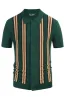 Mens Polo Shirts Vintage Striped Button Down Knitted Golf Cardigans Shirts sold by Paul Jones