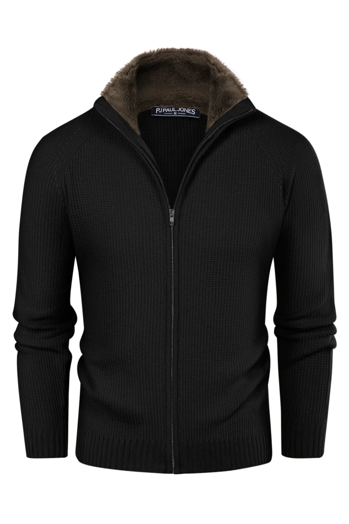 Men's Full Zip Cardigan Sweater Slim Fit Stand Collar Zip Up Sweaters sold by Paul Jones product image thumbnail 3
