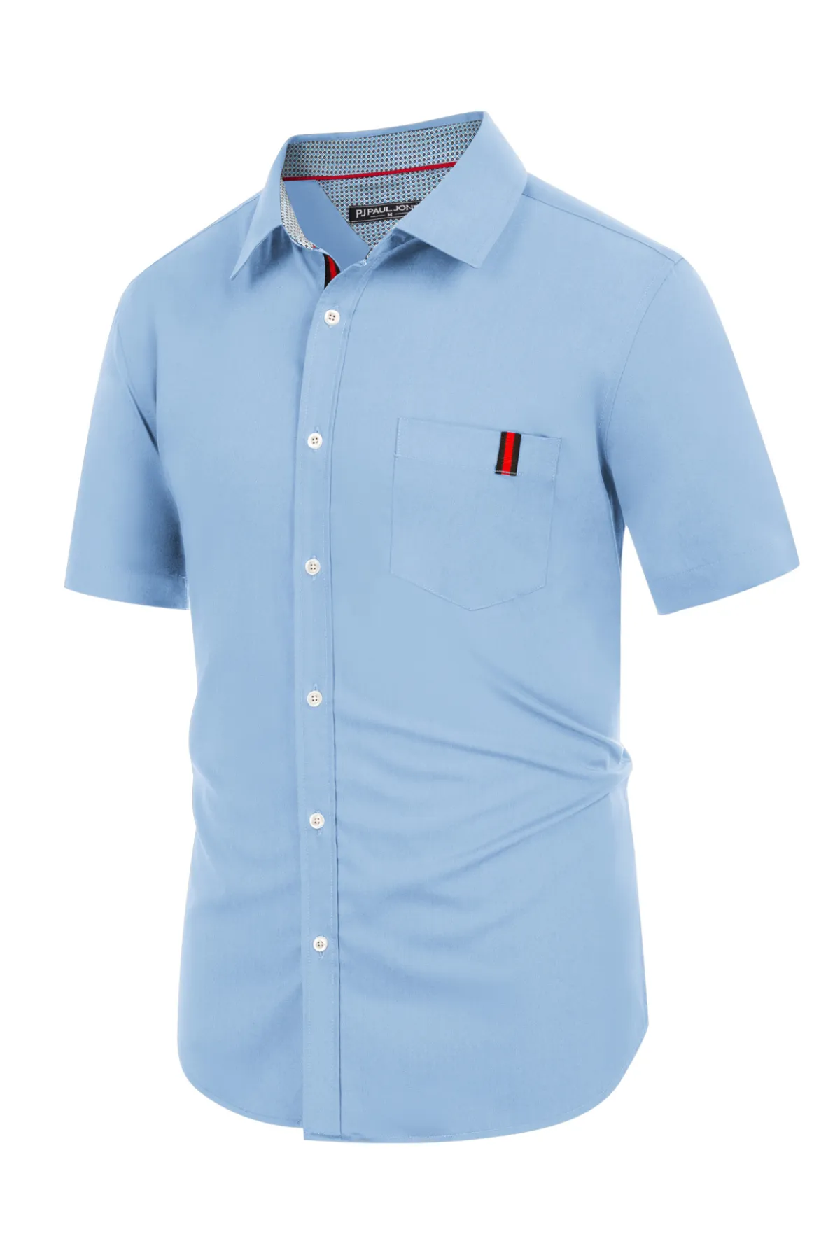 Men's Casual Dress Shirts Wrinkle-Free Short Sleeve Business Button Down Bamboo Oxford Shirt sold by Paul Jones product image thumbnail 4