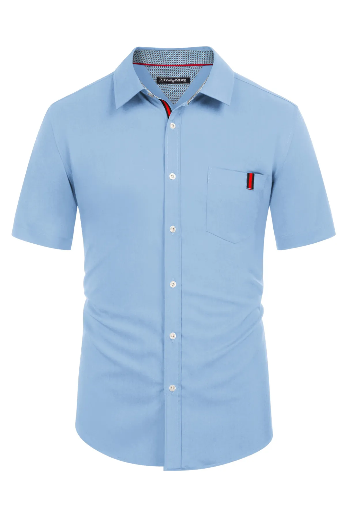 Men's Casual Dress Shirts Wrinkle-Free Short Sleeve Business Button Down Bamboo Oxford Shirt sold by Paul Jones product image thumbnail 3