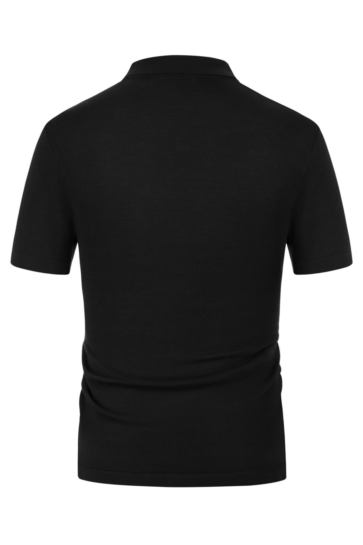 PJ PAUL JONES Herren Kurzarm 70er Jahre Polo Cardigans Shirt Vintage Contrast Gestrickte Polohemd sold by Paul Jones product image thumbnail 4