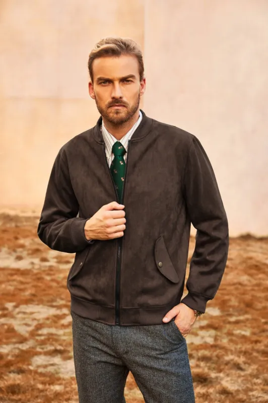 PJ Mens Flight Suede Jackets Vintage Soft Bomber Varsity Jackets sold by Paul Jones