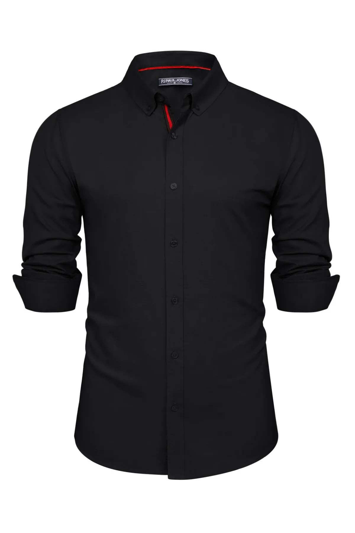 PJ Men Breathable Cotton & Linen Shirt Long Sleeve Button-Down Collar Tops sold by Paul Jones product image thumbnail 3