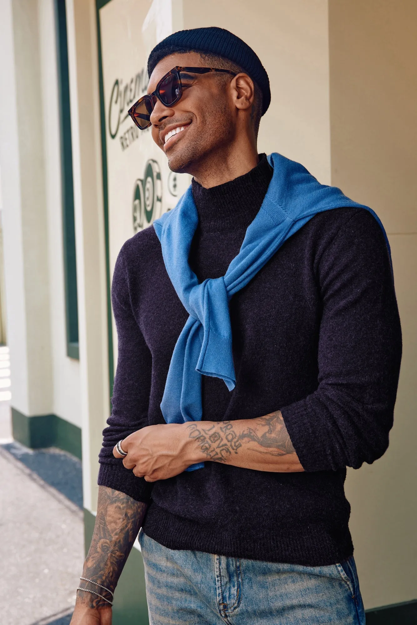 Men's Mock Turtleneck Sweater Long Sleeve Under Wool Blend Pullovers Sweaters sold by Paul Jones