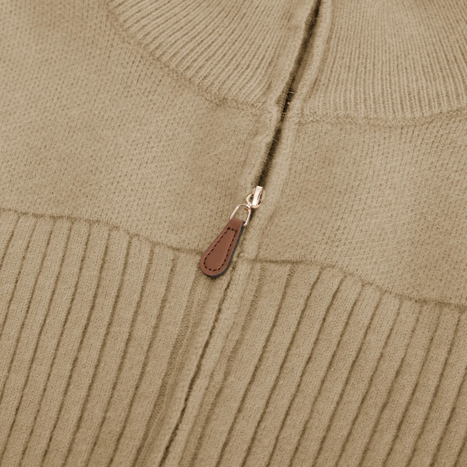 Men Stylish Stand Collar Cardigan Long Sleeve Zip-up Sweater Knitwear sold by Paul Jones product image thumbnail 4