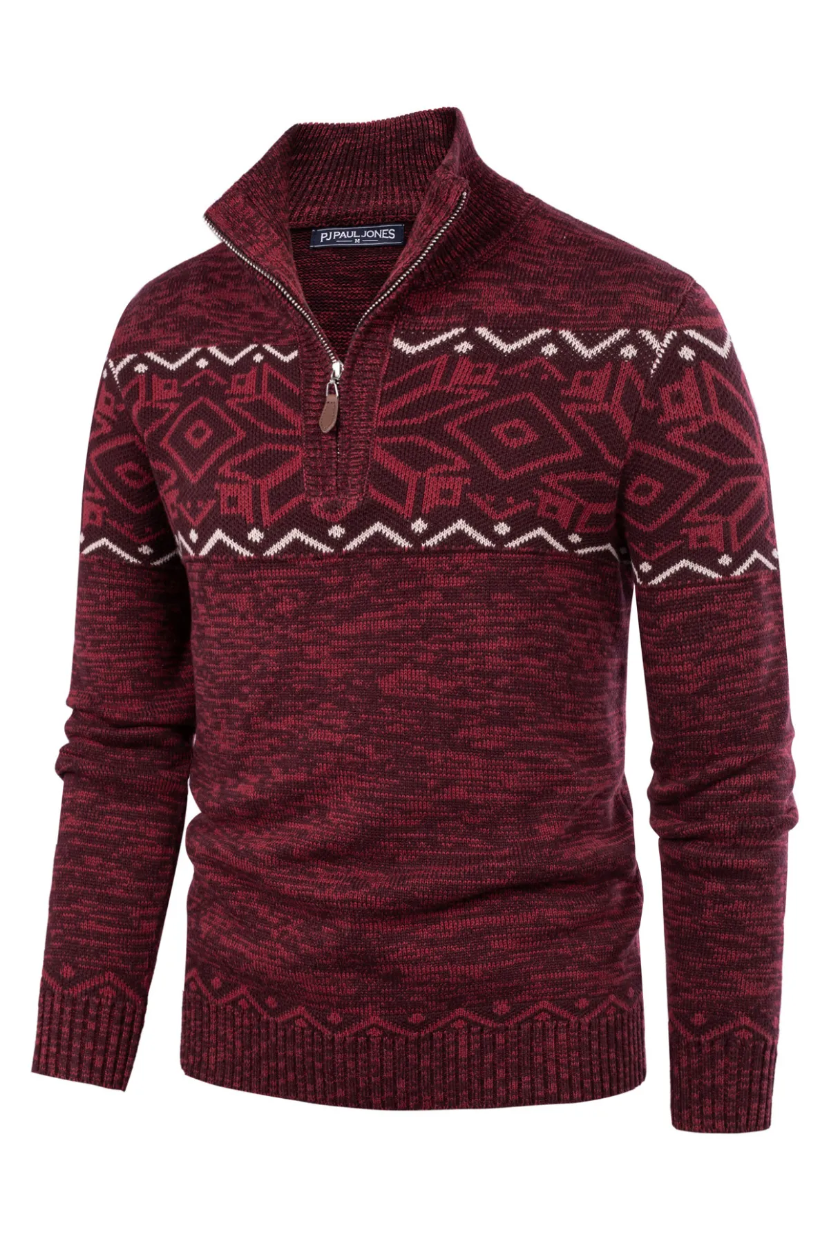 Paul Jones Men's Sweater Mock Neck Sweater Fair Isle Pattern Pullover Sweater sold by Paul Jones product image thumbnail 4