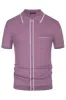 Men's Short Sleeve Knit Polo Cardigans Shirts Vintage Golf Polo Shirt sold by Paul Jones