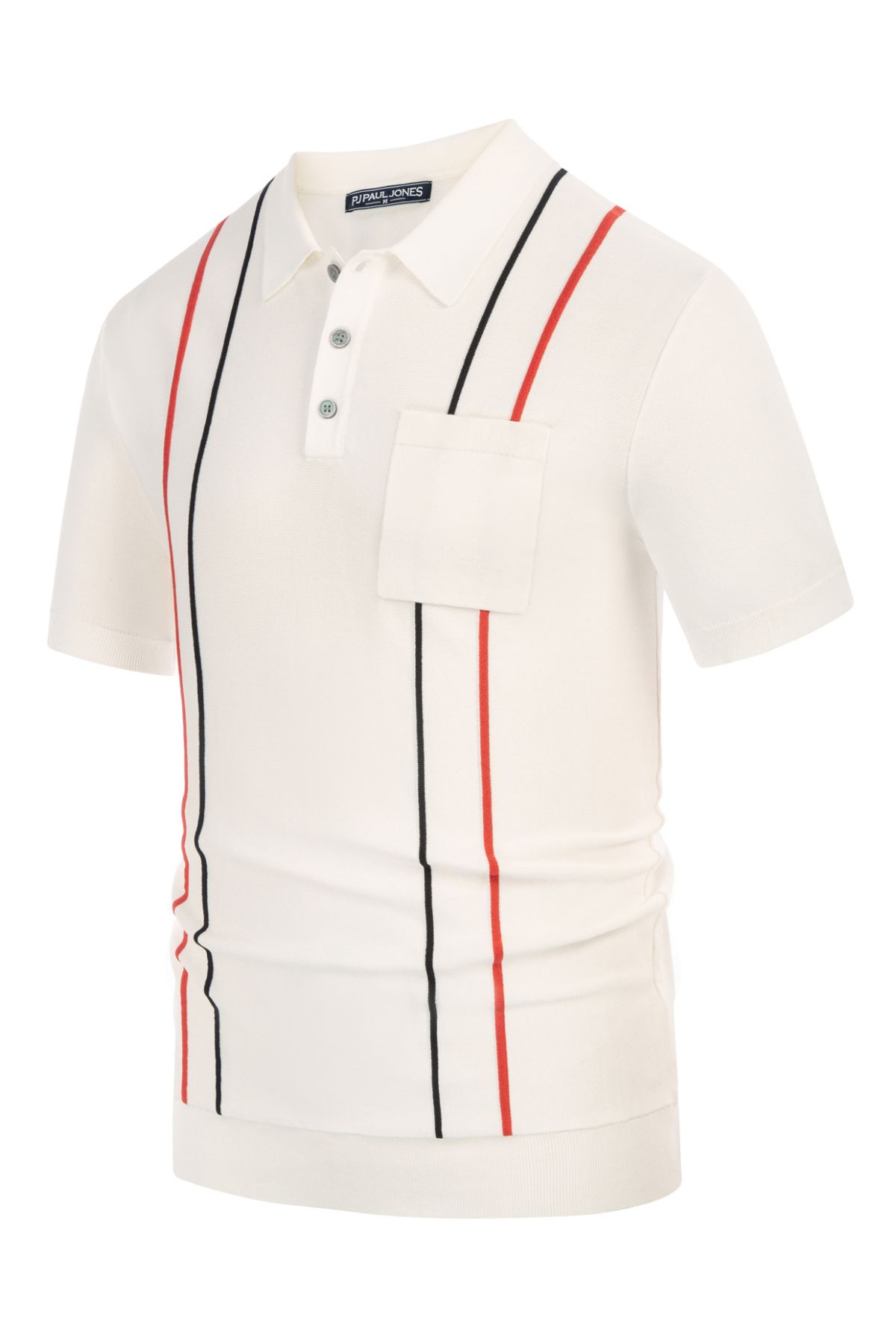 Men's Vintage Stripe Knitted Polo Pullover Shirts Golf Knit Mens Polo Shirt sold by Paul Jones product image thumbnail 4