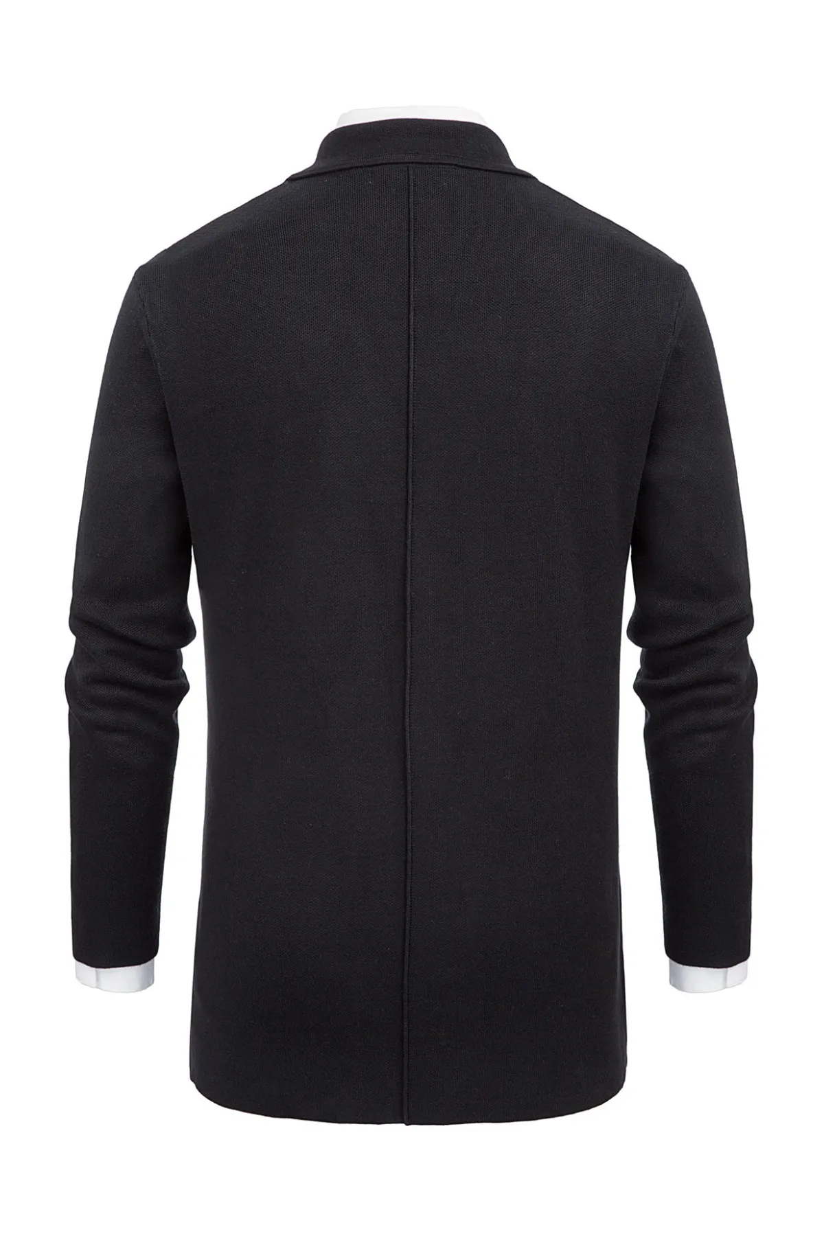 Men's Cardigan Sweater Shawl Collar Two Button Down Knit Blazer Jacket Knitwear sold by Paul Jones product image thumbnail 4