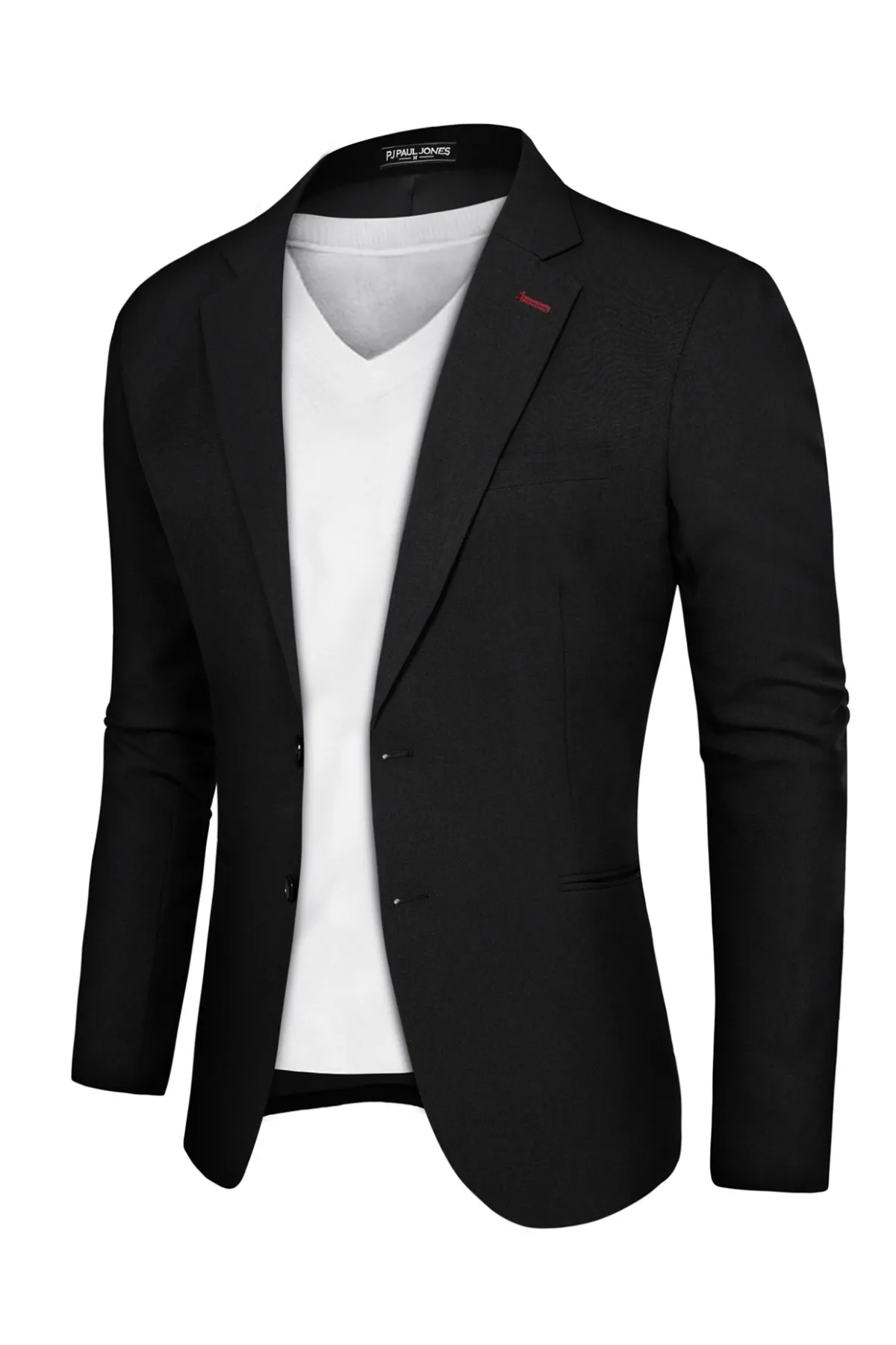 Men Notch Lapel Blazer Coat Casual Two-Button Back Slit Suit Coat sold by Paul Jones product image thumbnail 4