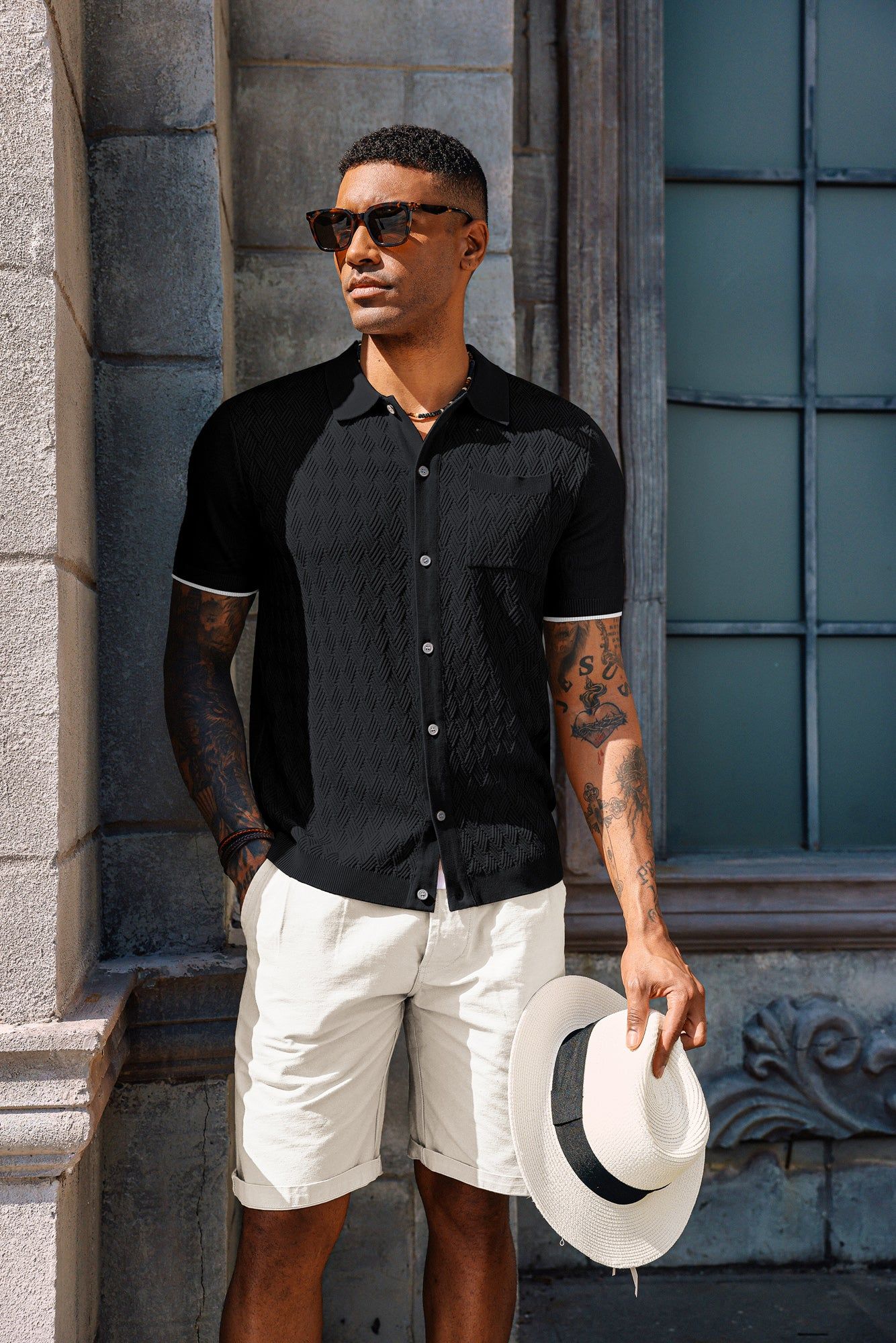 トップス BoTT Button Down Knit Polo L BoTT Button Down Knit Polo Lサイズ BoTTButton Down Knit