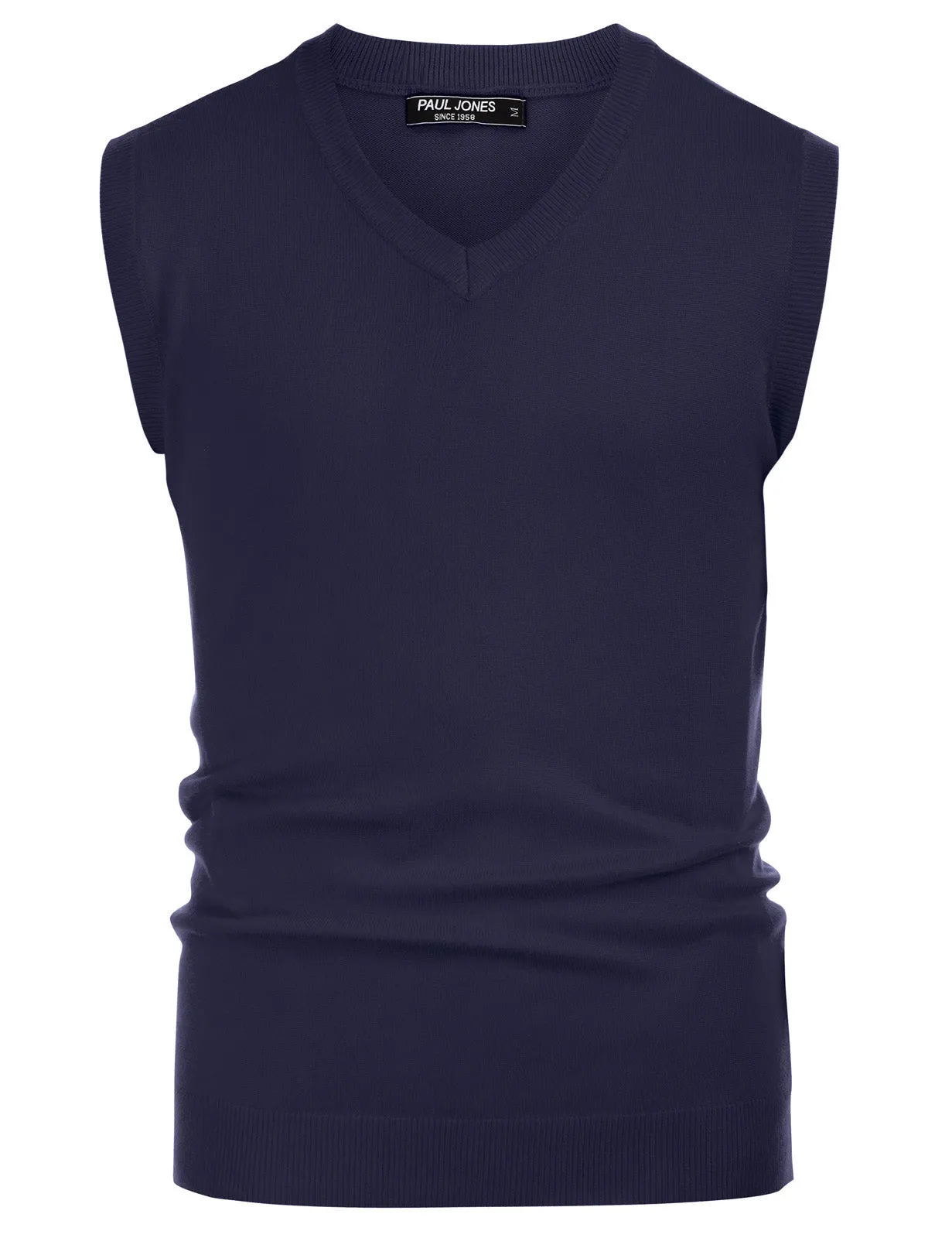 Mens V-Neck Knitted Sweater Vest Solid Plain Sleeveless Pullover Knitwears sold by Paul Jones product image thumbnail 5