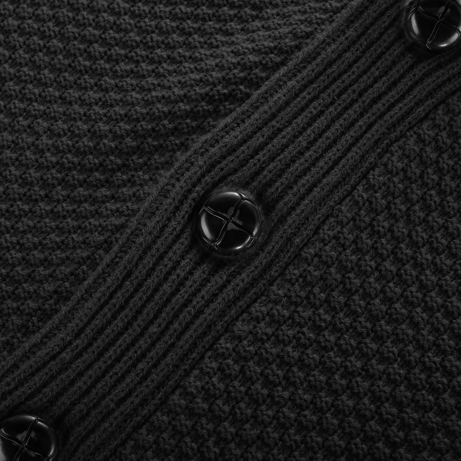 Men Stylish Shawl Lapel Cardigan Long Raglan Sleeve Button-up Sweater sold by Paul Jones product image thumbnail 5