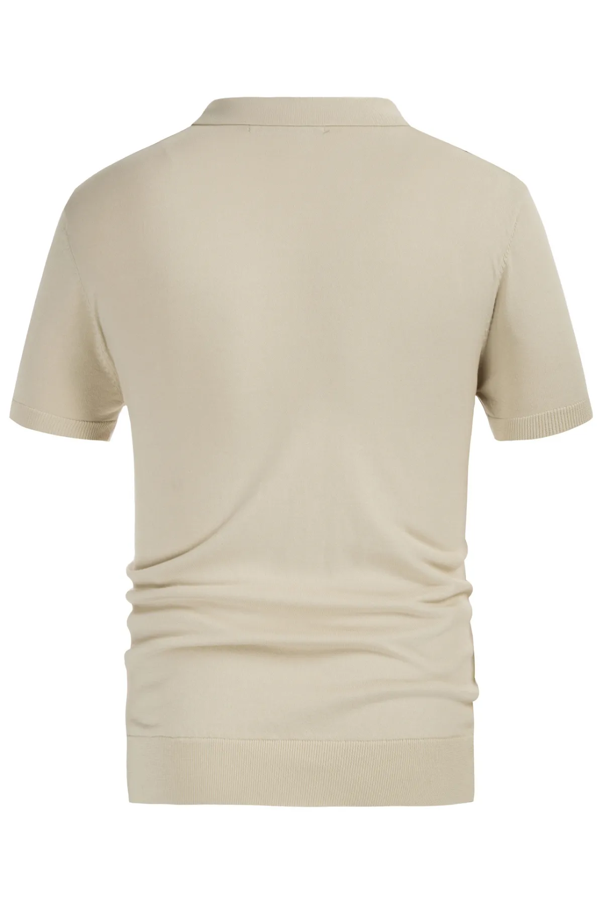 Men's Vintage Stripe Knitted Polo Shirts Short Sleeve Pullover Golf Knit Mens Polo Shirt sold by Paul Jones product image thumbnail 4