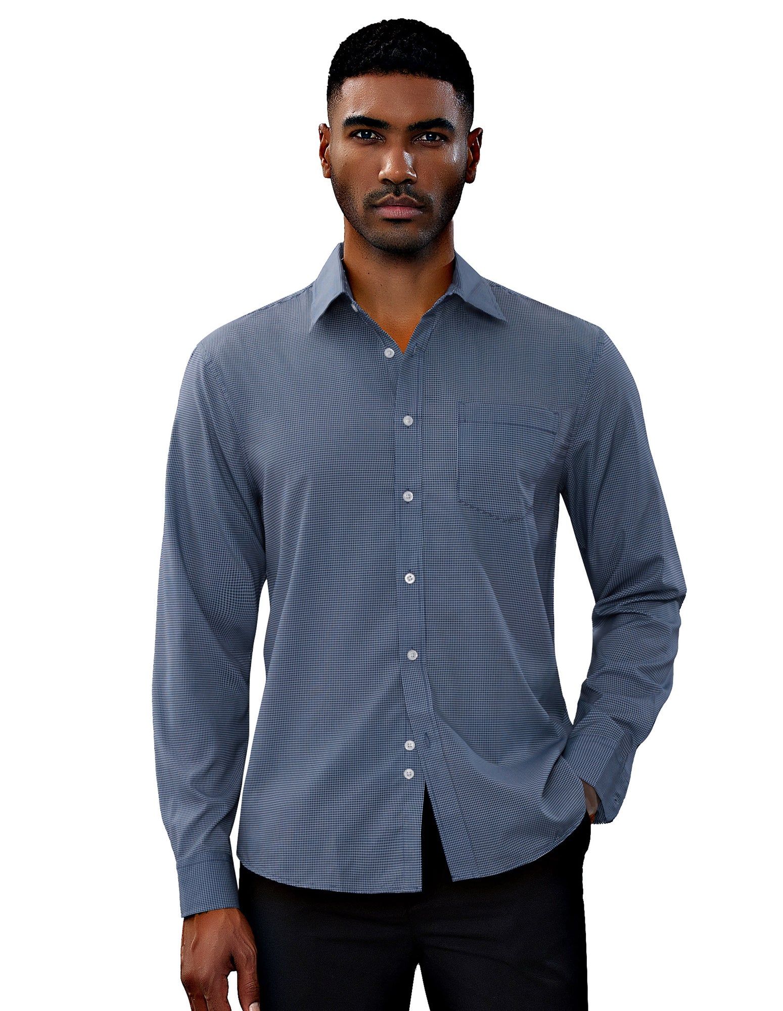 PJ Men's Business Dress Shirts Long Sleeve Cardigans Shirts sold by Paul Jones product image thumbnail 4