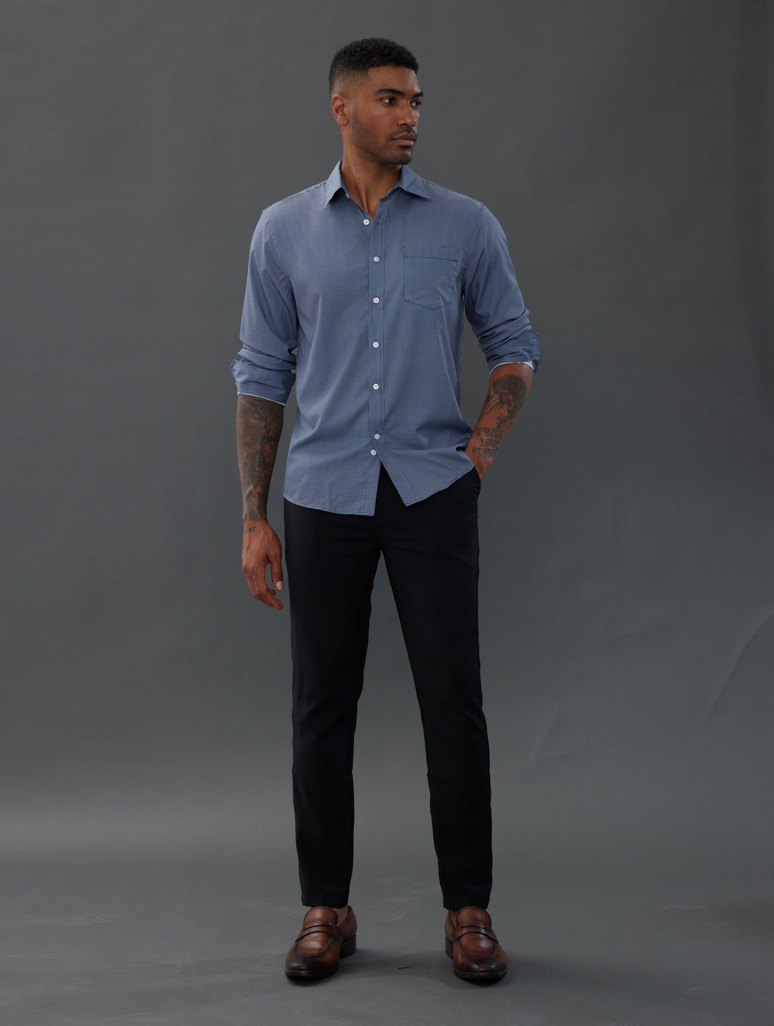PJ Men's Business Dress Shirts Long Sleeve Cardigans Shirts sold by Paul Jones product image thumbnail 5